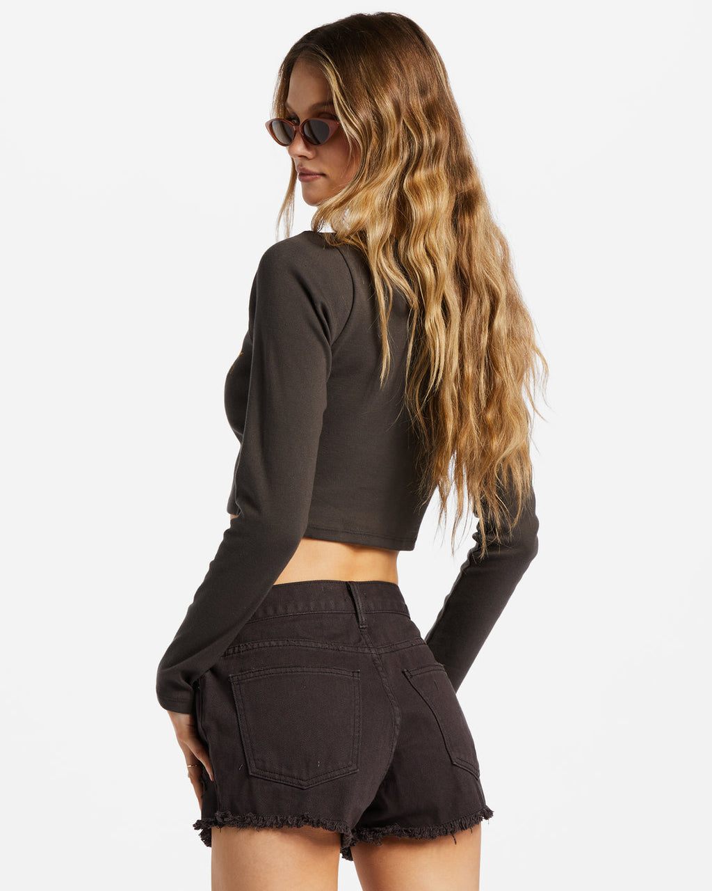 Billabong Drift Away Fray Denim Shorts