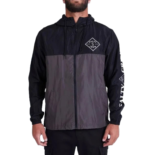 Salty Crew Tippet  Windbreaker Black/Graphite Mens